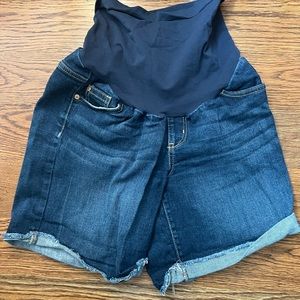 Indigo Blue Maternity Jean Shorts
